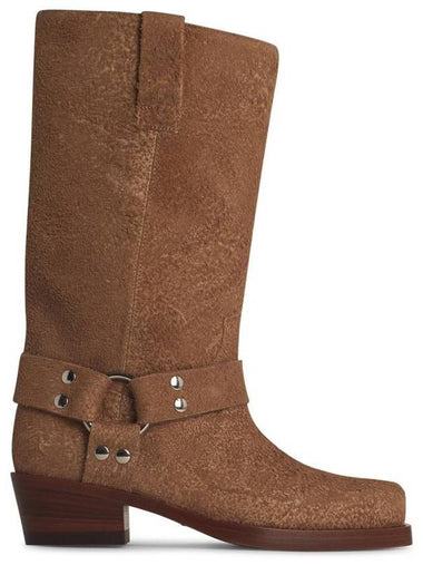 Paris Texas 'Roxy' Beige Suede Boots - PARIS TEXAS - BALAAN 1