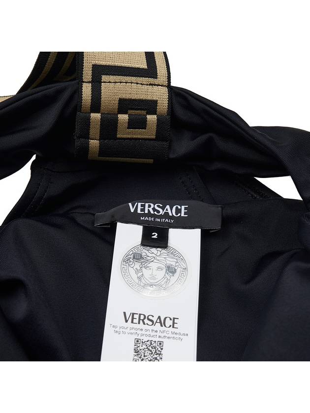 Greca Border One Piece Swimsuit Black - VERSACE - BALAAN 7