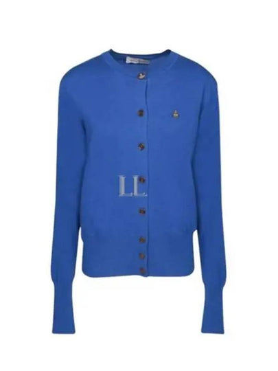 Bea Logo Cardigan Blue - VIVIENNE WESTWOOD - BALAAN 2