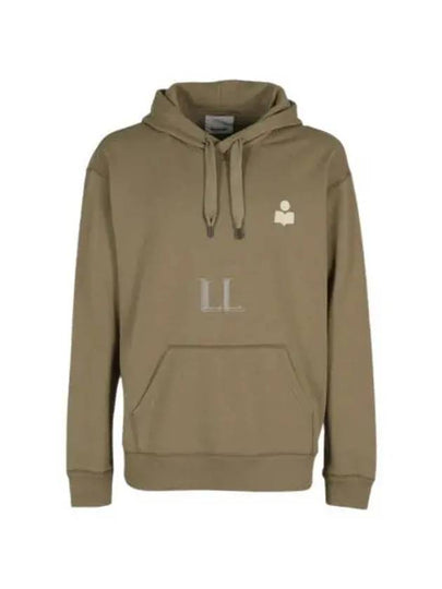 Matte Logo Print Hoodie Khaki - ISABEL MARANT - BALAAN 2