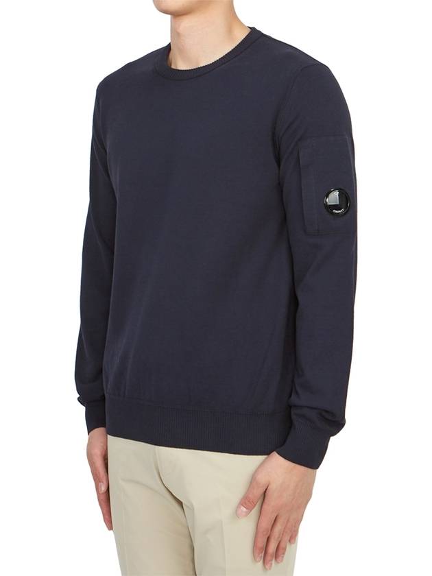 Lens Wappen Cotton Knit Top Navy - CP COMPANY - BALAAN 3