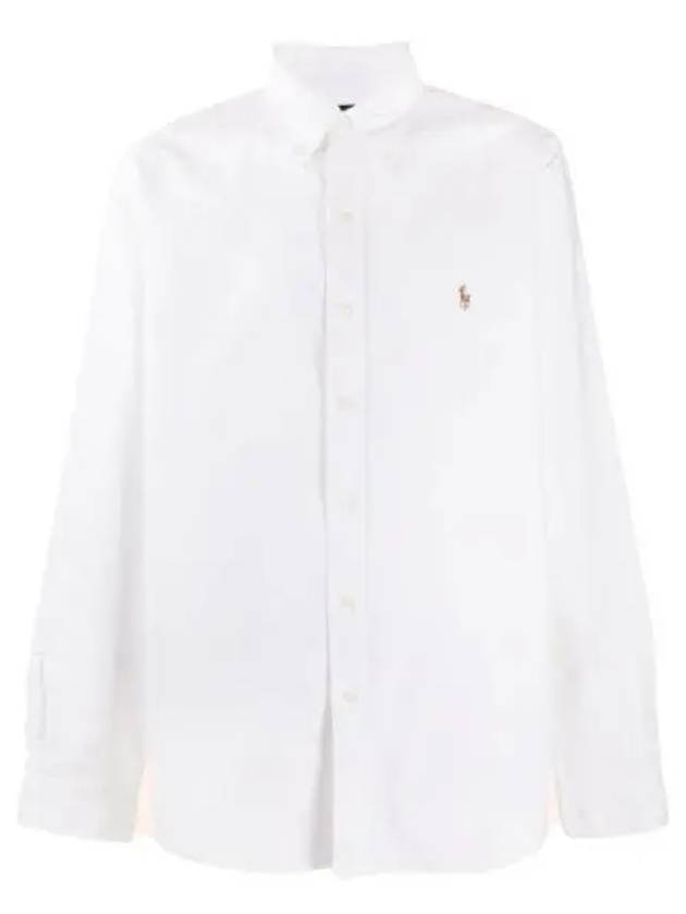 Embroidery Pony Oxford Long Sleeve Shirt White - POLO RALPH LAUREN - BALAAN 2