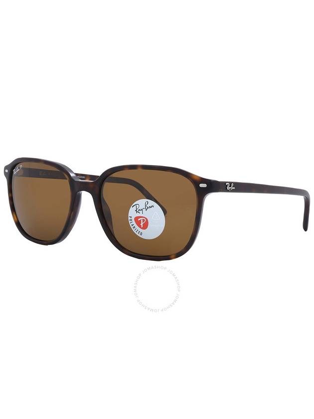 Ray Ban Leonard Polarized Brown Square Unisex Sunglasses RB2193 902/57 55 - RAY-BAN - BALAAN 2