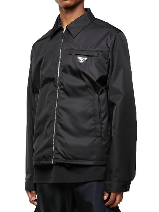 Re-Nylon Zip Up Gabardine Blouson Jacket Black - PRADA - BALAAN 3