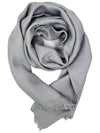 GG Jacquard Wool Silk Muffler Grey - GUCCI - BALAAN 1