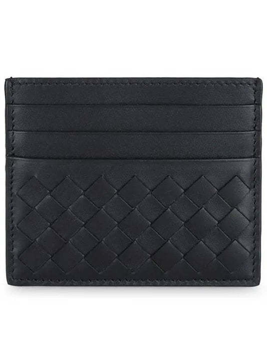 Intrecciato Classic Card Wallet Midnight Blue - BOTTEGA VENETA - BALAAN 2