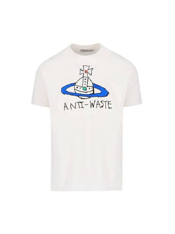 Anti Waste Short Sleeve T-Shirt Ivory - VIVIENNE WESTWOOD - BALAAN 1