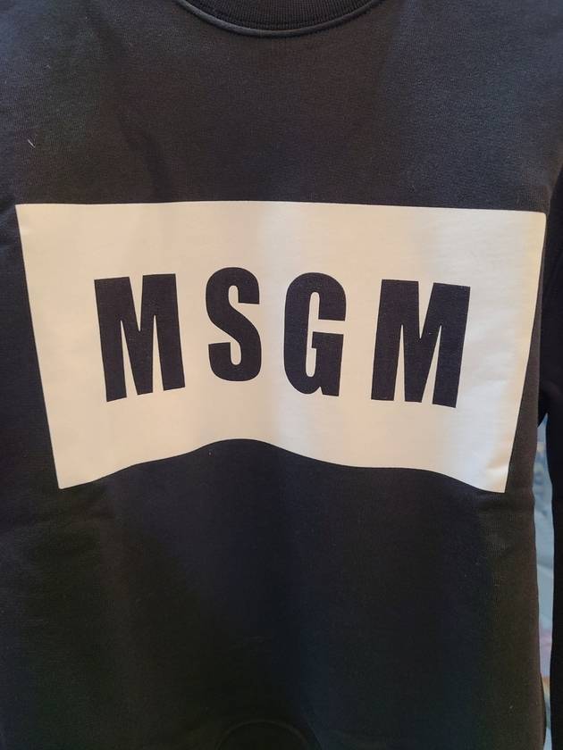 Box Logo Cotton Sweatshirt Black - MSGM - BALAAN 8