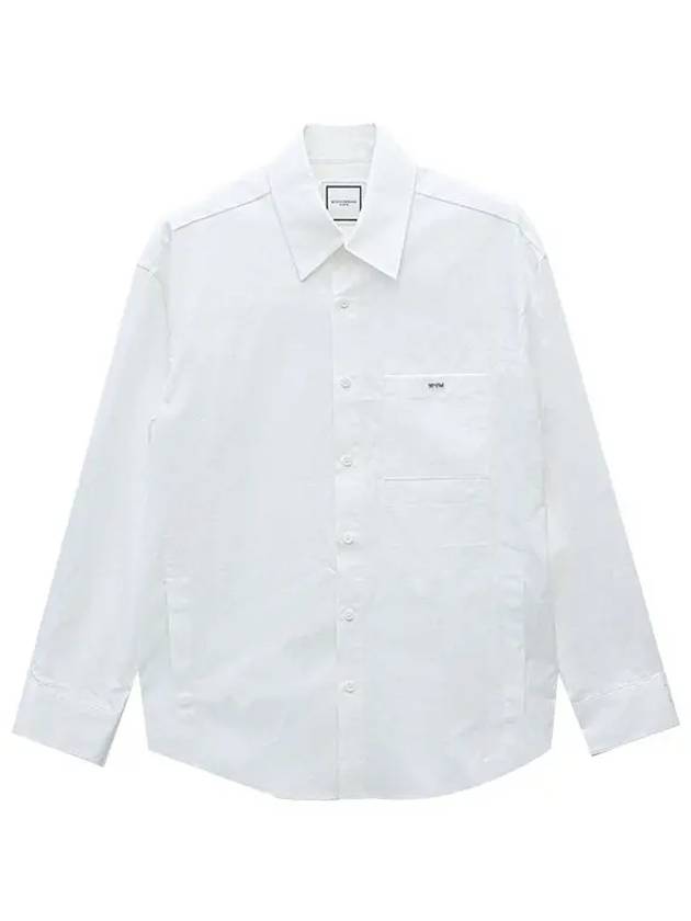 Back Logo Cotton Long Sleeve Shirt White - WOOYOUNGMI - BALAAN 7