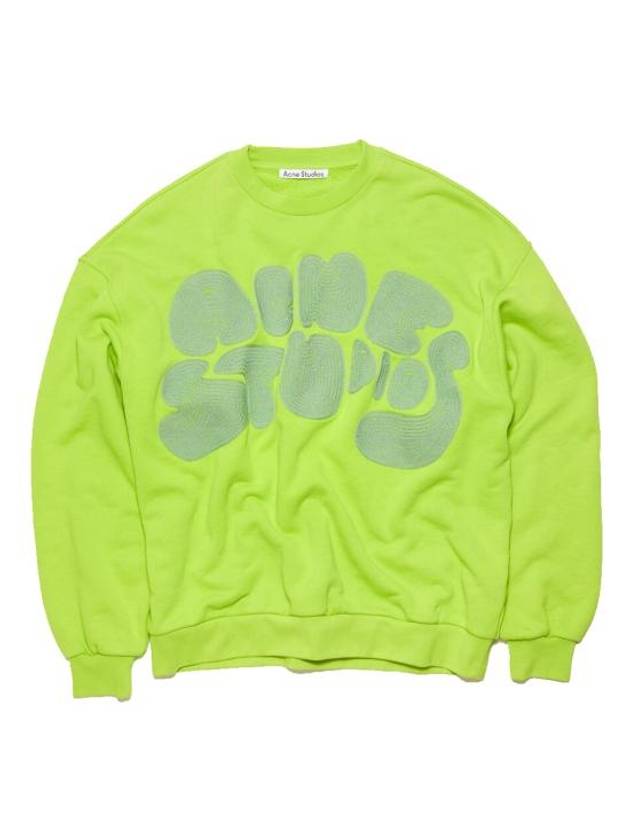 Bubble Logo Crew Neck Sweatshirt Green - ACNE STUDIOS - BALAAN 2