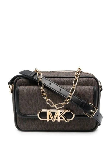 Parker Medium Logo Cross Bag Black Brown - MICHAEL KORS - BALAAN 1