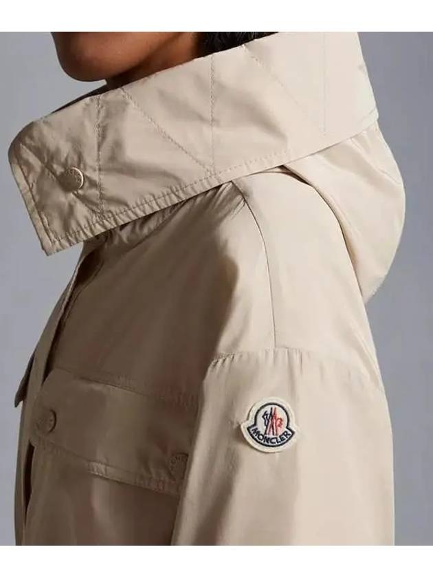 Women s Logo Patch MANTIO Hooded Long Jacket 1B00002 597JT 268 - MONCLER - BALAAN 5