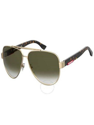 Dsquared2 Green Shaded Pilot Men's Sunglasses D2 0002/S 0J5G/9K 62 - DSQUARED2 - BALAAN 1