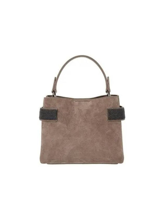 Women s Monili Suede Tote Bag Taupe - BRUNELLO CUCINELLI - BALAAN 1