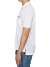 Men's Three Stripes Pocket Mercerized Short Sleeve Polo Shirt White - THOM BROWNE - BALAAN 6