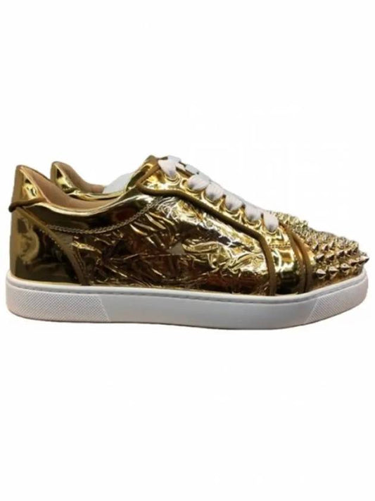 Louboutin 1190158 3273 Gold Spike Sneakers - CHRISTIAN LOUBOUTIN - BALAAN 1