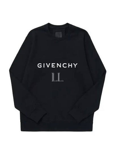 Logo Print Cotton Sweatshirt Black - GIVENCHY - BALAAN 2