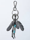 Navajo Feather Beads Keyring Black - KND - BALAAN 4