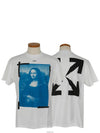 Mona Lisa Print Round Short Sleeve T-Shirt - OFF WHITE - BALAAN 2