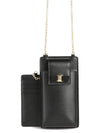 Salvatore Vara Bow Calfskin Phone Case Black - SALVATORE FERRAGAMO - BALAAN 2