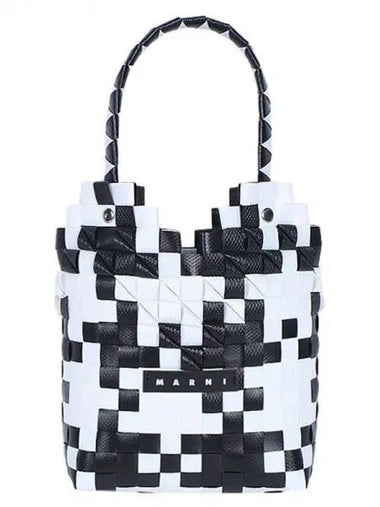 Woven Diamond Tote Bag White M00637 M00IW 0M100 270356 1119196 - MARNI - BALAAN 1