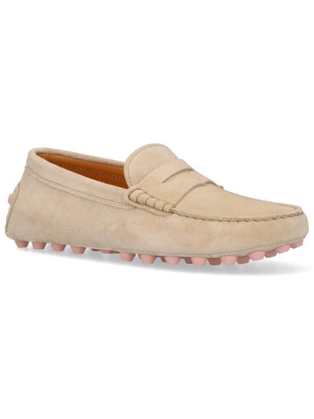 Gommino Bubble Suede Driving Shoes Beige - TOD'S - BALAAN 3