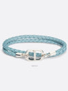 CD Icon Braided Leather Bracelet Blue - DIOR - BALAAN 2