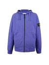 Wappen Patch Cotton Zip Up Hoodie Purple - STONE ISLAND - BALAAN 1