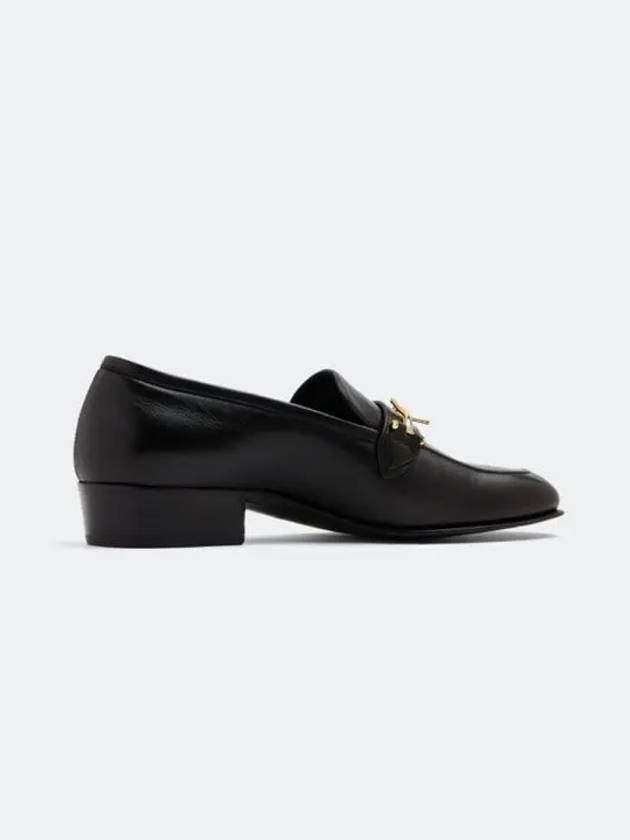 Solferino Leather Penny Loafer Black - SAINT LAURENT - BALAAN 4