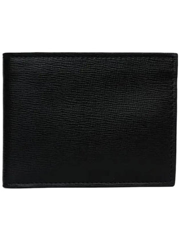 6CC V cut out classic leather half wallet black - VALEXTRA - BALAAN 1