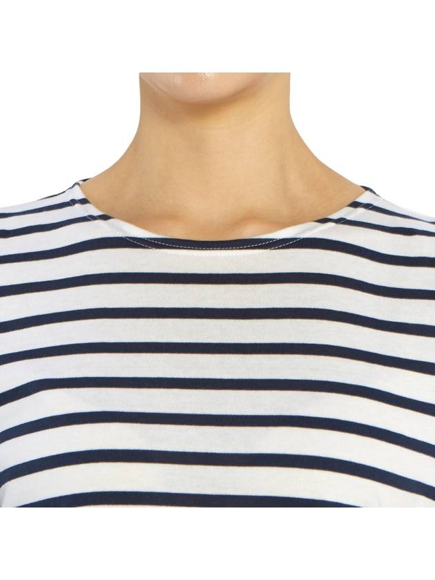 Etrille Striped Short Sleeve T-Shirt Neige Marine - SAINT JAMES - BALAAN 7