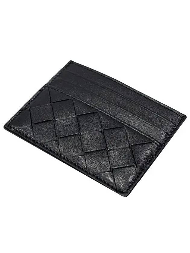 Intrecciato Leather Card Wallet Black - BOTTEGA VENETA - BALAAN 7