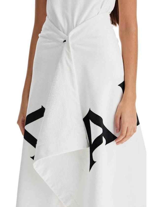 Logo Print Wrap A-Line Skirt White - ALAIA - BALAAN 5