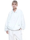 Women s SCWJ WH Seesucker Collar Windbreaker Jumper White - CHANCE'S NOI - BALAAN 1