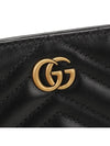 GG Marmont Matelasse Leather Half Wallet Black - GUCCI - BALAAN 6