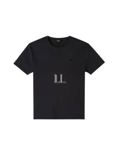 Lewis Cotton Short Sleeve T-Shirt Black - A.P.C. - BALAAN 2