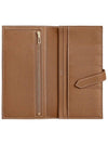 Wallet Grained Monsieur Madame Skin Vein Gold Brown Long - HERMES - BALAAN 7