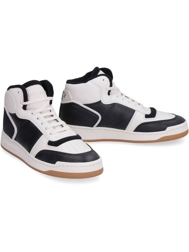 leather mid high top sneakers - SAINT LAURENT - BALAAN 4