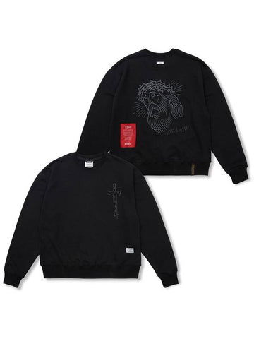 Jesus Oversized Crewneck Black - STIGMA - BALAAN 1