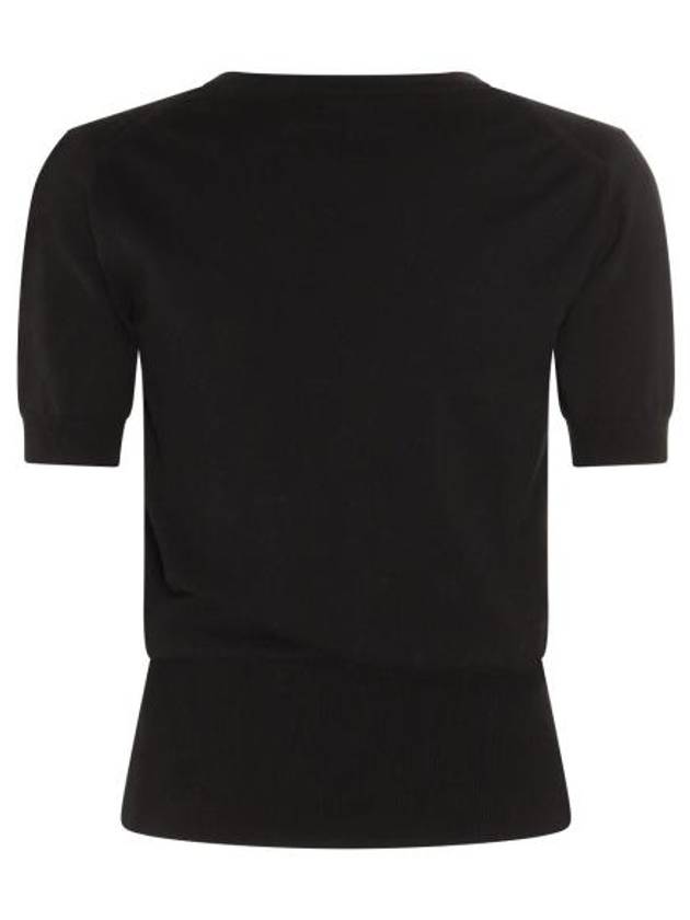 ORB Logo Short Sleeve Knit Top Black - VIVIENNE WESTWOOD - BALAAN 3