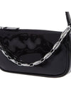 Shiny Rachel Mini Shoulder Bag Black - BY FAR - BALAAN 10