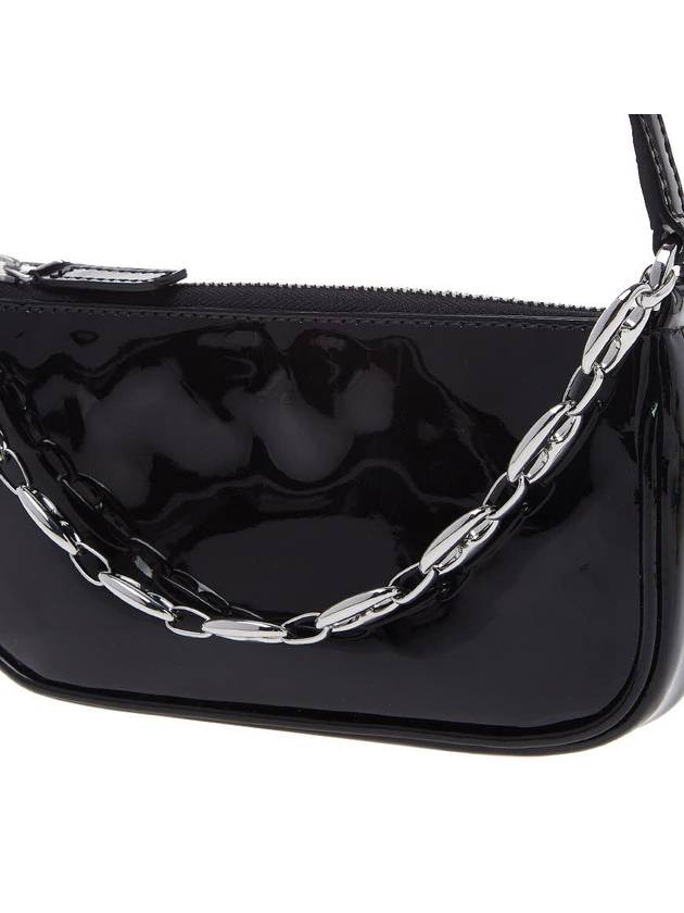 Shiny Rachel Mini Shoulder Bag Black - BY FAR - BALAAN 10