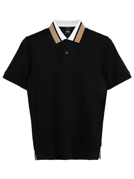 Men's Parlay Short Sleeve PK Shirt Black - HUGO BOSS - BALAAN 2