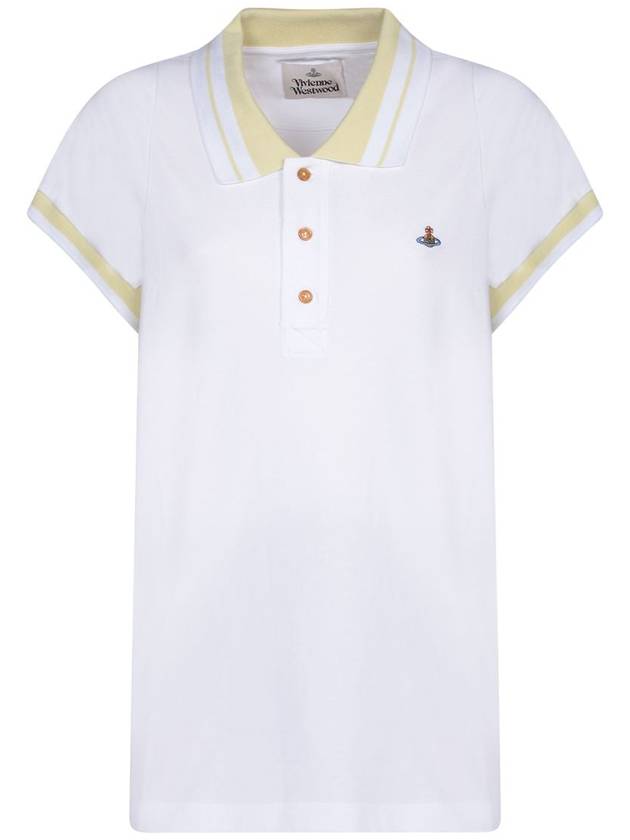 Embroidered ORB Polo Shirt White - VIVIENNE WESTWOOD - BALAAN 2