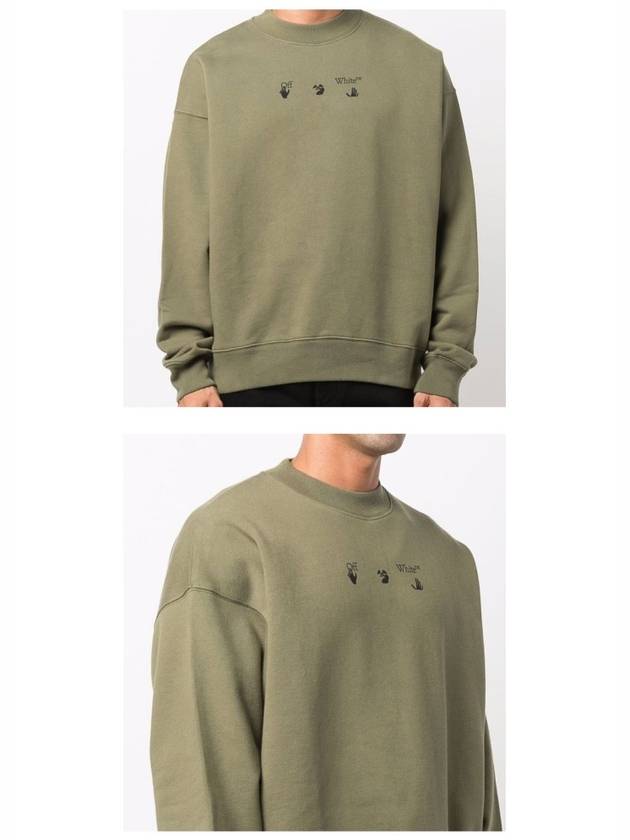 Negative Mark Sweatshirt Green - OFF WHITE - BALAAN 6