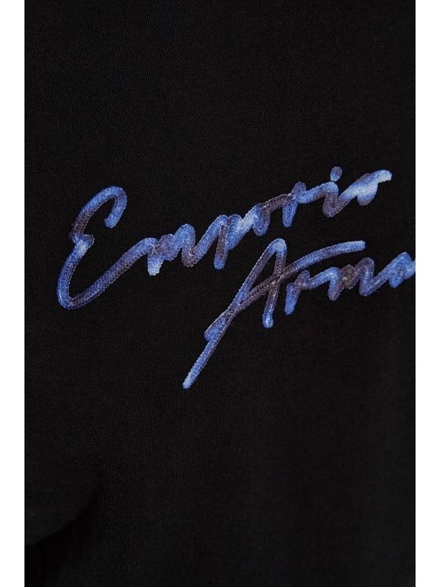 Emporio Armani Sweatshirt With Logo, Women's, Black - EMPORIO ARMANI - BALAAN 5