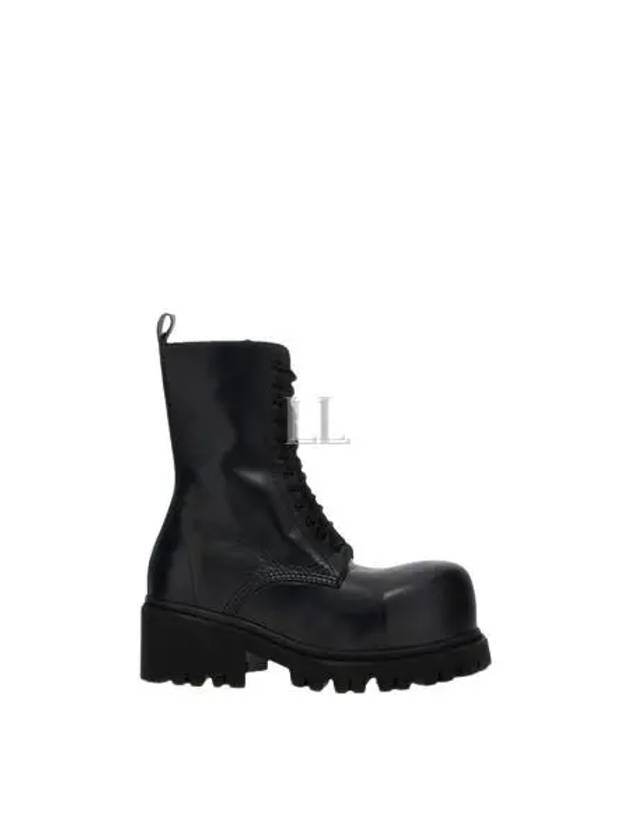 Stomper Leather Combat Boots Black - BALENCIAGA - BALAAN 2