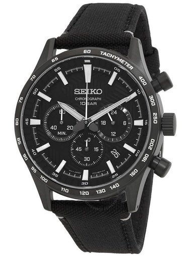 Seiko Essentials Chronograph Quartz Black Dial Men's Watch SSB417 - SEIKO - BALAAN 1