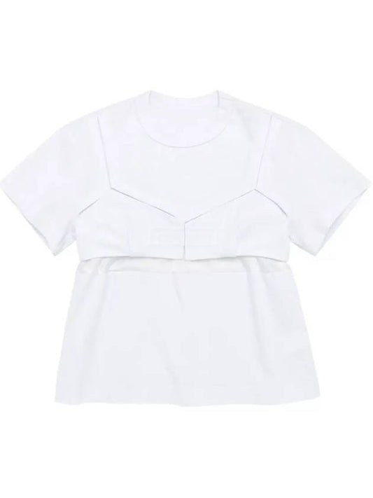 Cotton Jersey T Shirt WHITE 2206252 - SACAI - BALAAN 1