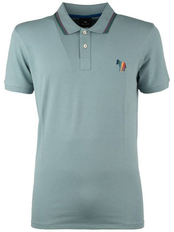 Paul Smith Light Blue Stretch Cotton Polo Shirt - PAUL SMITH - BALAAN 1